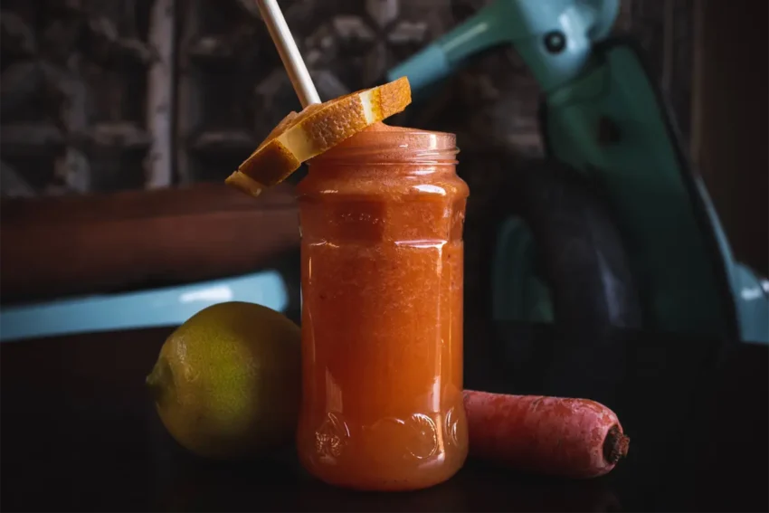 Glass of carrot juice